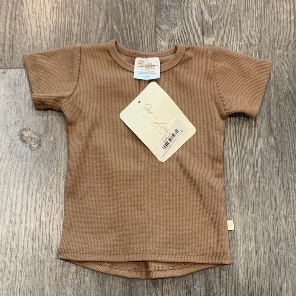 Jax & Lennon‎ Mocha Ribber Henley Tee